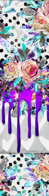 Free colorful bookmark with a dripping polka dot cake design